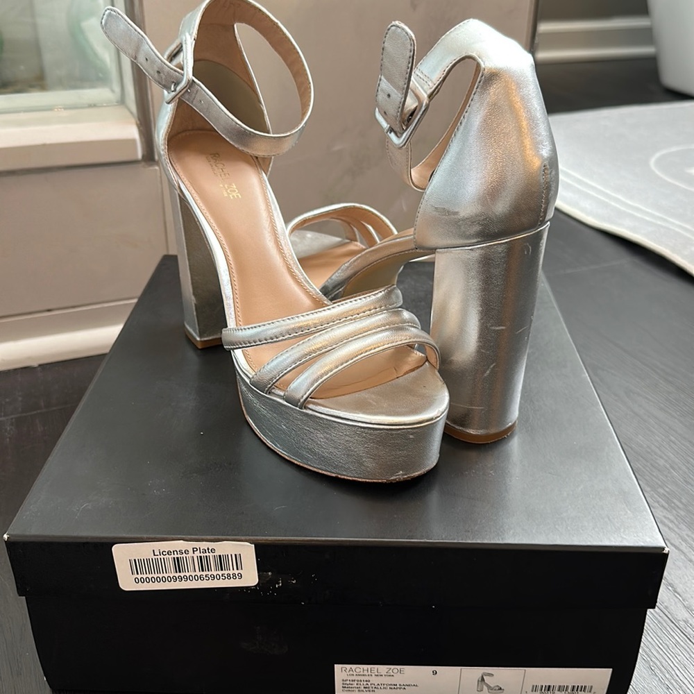 Silver metallic platform so comfortable